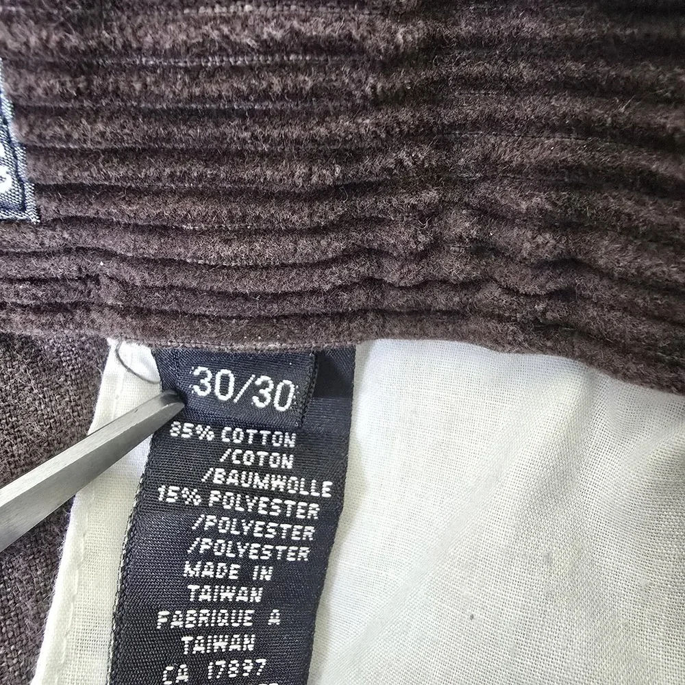 Gap Pants Mens 30x29 Corduroys‎ Brown VTG Y2K Straight Leg Cotton 90's